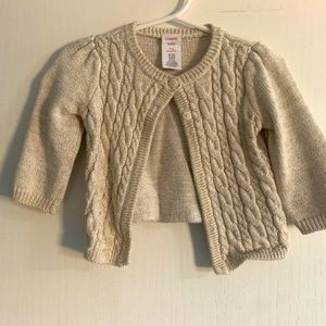 Gently used Gymboree gold and white cardigan
